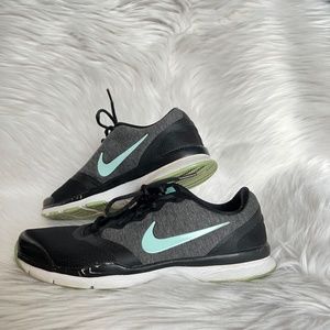Nike black grey and mint gym shoes